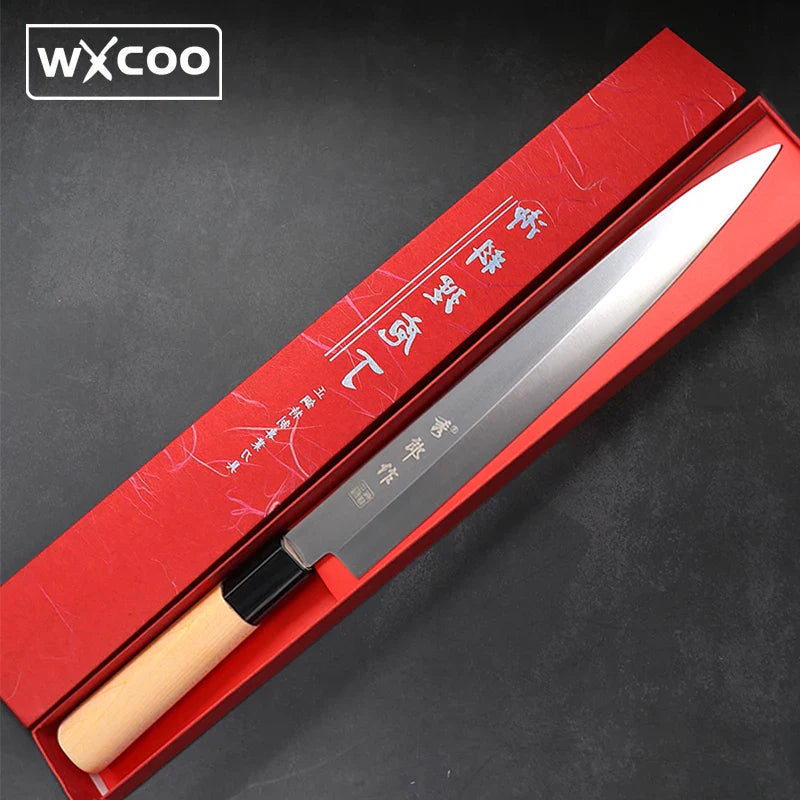 Professional Kitchen Knives Japanese Salmon Sashimi Sushi Meat Slicer Raw Fish Knife Chef Meat Cutting Cooking Knife