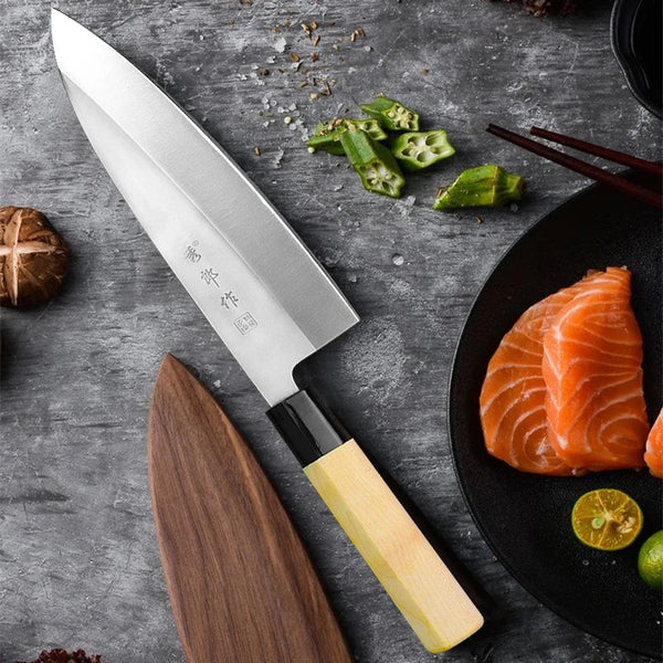 Professional Kitchen Knives Japanese Salmon Sashimi Sushi Meat Slicer Raw Fish Knife Chef Meat Cutting Cooking Knife