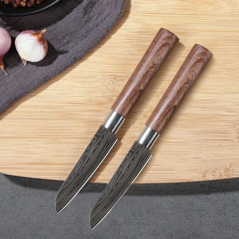 3.5inch Kitchen Knives Meat Cutter Fruit Paring Knife Househould Chef Knife Vegetable Fruit Slicing Knife Damascus Utility Knife