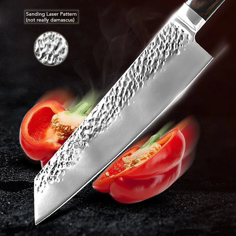 Chef Knives Set for Kitchen 7 inch High Carbon Stainless Steel 7CR17 440c Frozen Meat Fish Utility Paring Knife Cutter