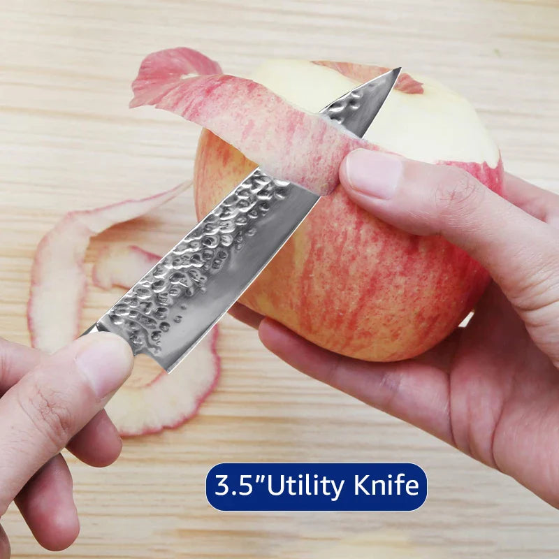 Chef Knives Set for Kitchen 7 inch High Carbon Stainless Steel 7CR17 440c Frozen Meat Fish Utility Paring Knife Cutter