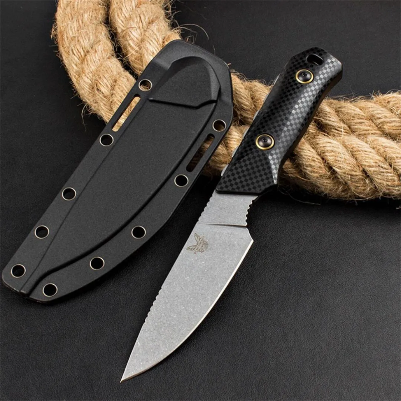 Benchmade 15600-01 Straight Hunting Knife Black - Micknives