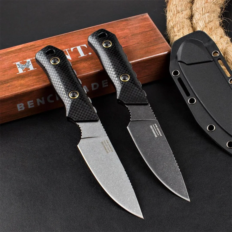 Benchmade 15600-01 Straight Hunting Knife Black - Micknives