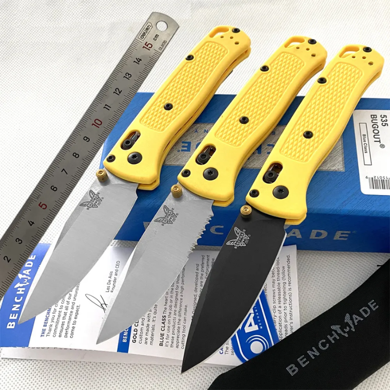 Benchmade 535/535s Art Knife Yellow - Micknives