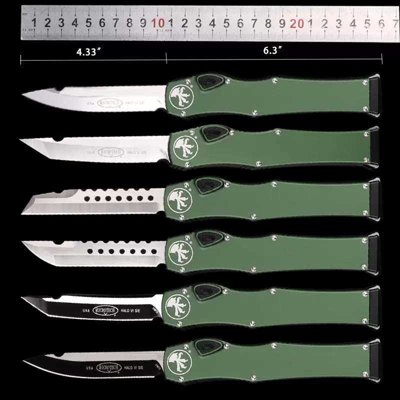 Microtech  pocket knife blade aluminum handle outdoor