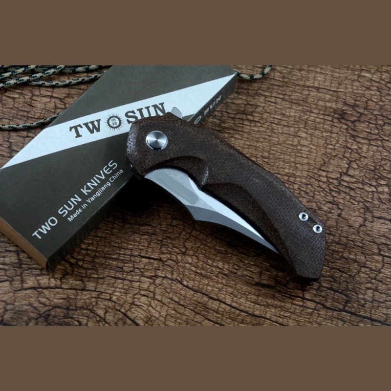Twosun TS227 Folding Knife Fast Open Camping Hunting